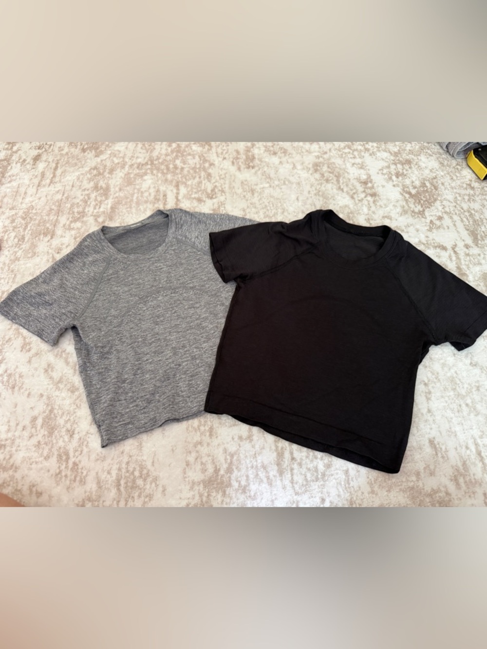 Lululemon Swiftly Tech Cropped Short Sleeve Bundle Gray & Black Size 0